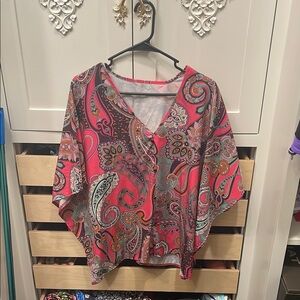 Paisley V-Neck Women's Top